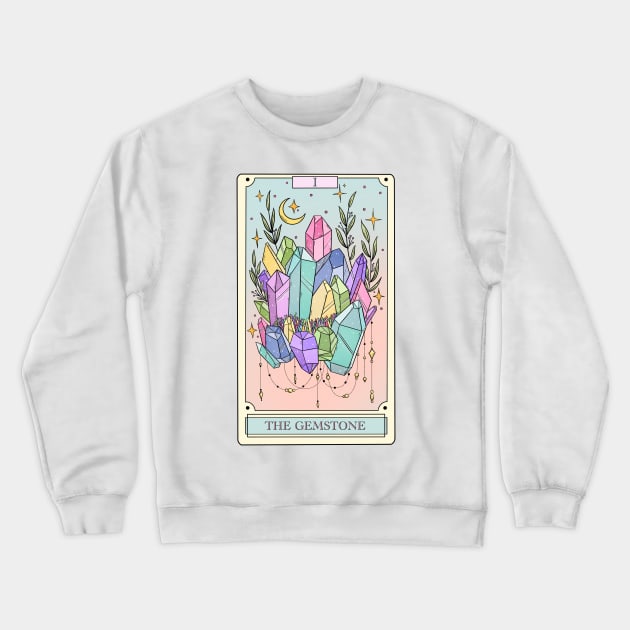 The Gemstone Card - Color Version Crewneck Sweatshirt by Nightly Crafter